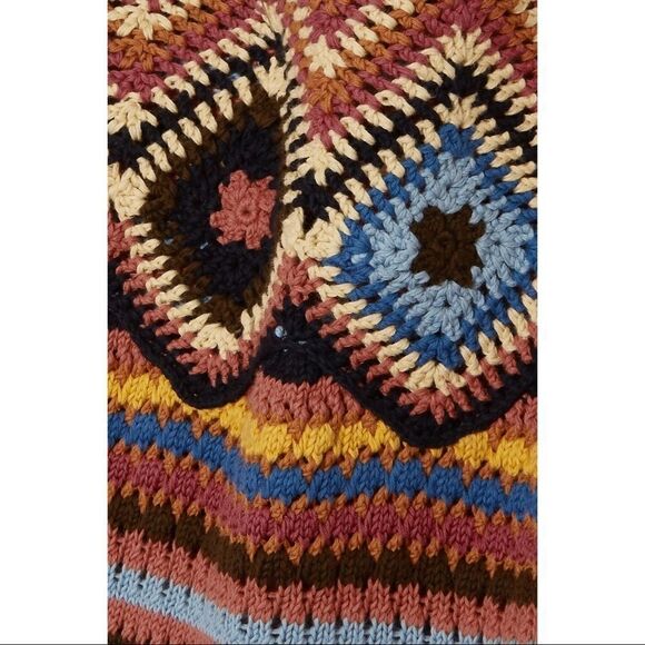 See by Chloe Striped Cotton Crochet Mini Dress - Picture 5 of 9